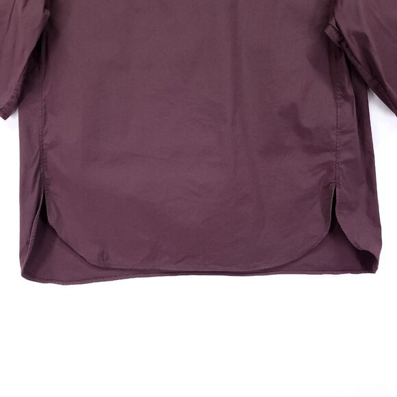 COS Roll Neck Tunic Top Size 4 Quarter Sleeve Minimalist Blouse Long Back Hem - Picture 13 of 16